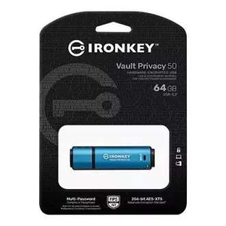 Kingston 64GB IronKey Vault Privacy 50 AES-256 Encrypted, FIPS 197