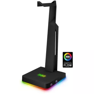 CONNECT IT NEO Stand-It RGB stojanček na slúchadlá + USB hub, čierna