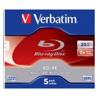 VERBATIM BD-RE (5-pack) Blue-Ray/Jewel/2x/25GB