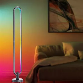 Solight LED smart stojacia lampa Rainbow, oválna, wifi, RGB, CCT, 105cm