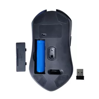GEMBIRD myš MUSGW-6BL-01, herná, bezdrôtová, RGB LED, 3200DPI, USB