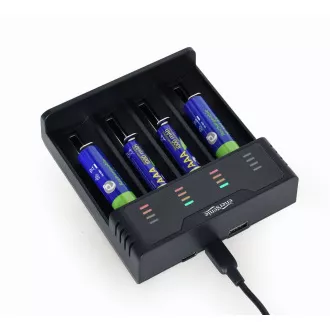GEMBIRD nabíjačka batérií BC-USB-02, 4ks, Ni-MH + Li-ion