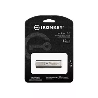 Kingston 32GB IKLP50 IronKey Locker+ 50 AES USB, w/256bit Encryption