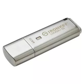 Kingston 64GB IKLP50 IronKey Locker+ 50 AES USB, w/256bit Encryption