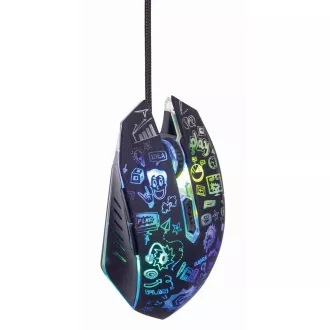 GEMBIRD myš MUS-6B-GRAFIX-01, čierna s grafickou potlačou, USB