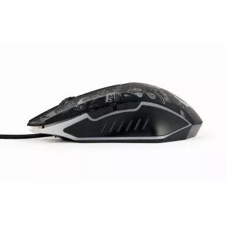 GEMBIRD myš MUS-6B-GRAFIX-01, čierna s grafickou potlačou, USB