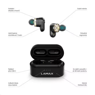 LAMAX Duals1 špuntové slúchadlá - čierne