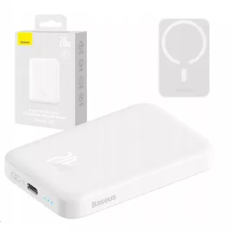 Baseus powerbanka s bezdrôtovým nabíjaním 6000 mAh (kompatibilný s MagSafe), biela