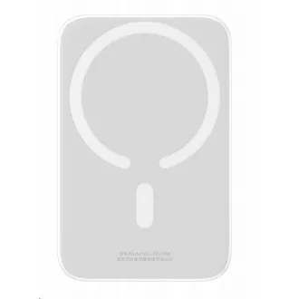 Baseus powerbanka s bezdrôtovým nabíjaním 6000 mAh (kompatibilný s MagSafe), biela
