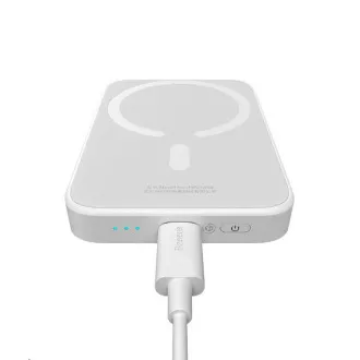 Baseus powerbanka s bezdrôtovým nabíjaním 6000 mAh (kompatibilný s MagSafe), biela