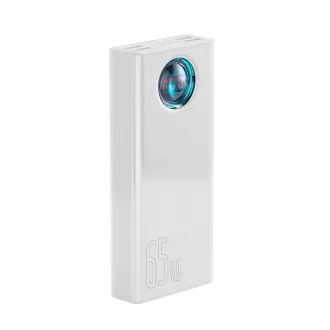 Baseus Amblight powerbanka s digitálnym displejom QC 30000mAh Overseas Edition + kábel Type-C/Type-C 100W 1m, biela Baseus Amblight powerbanka s digitálnym displejom QC 30000mAh Overseas Edition + kábel Type-C/Type-C 100W 1m, biela