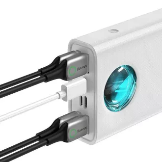Baseus Amblight powerbanka s digitálnym displejom QC 30000mAh Overseas Edition + kábel Type-C/Type-C 100W 1m, biela Baseus Amblight powerbanka s digitálnym displejom QC 30000mAh Overseas Edition + kábel Type-C/Type-C 100W 1m, biela
