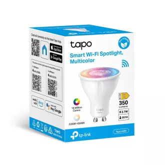 TP-Link Tapo L630 múdra WiFi stmievateľná LED žiarovka (farebná, 2200K-6500K, 350lm, 2, 4GHz, GU10)