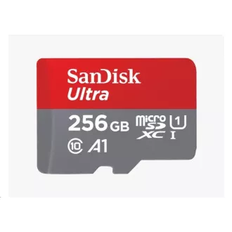 SanDisk MicroSDXC karta 256 GB Ultra (150 MB/s, A1 Class 10 UHS-I) + adaptér