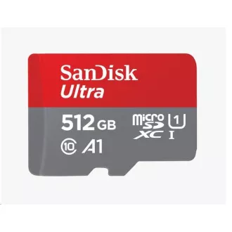 SanDisk MicroSDXC karta 512GB Ultra (150 MB/s, A1 Class 10 UHS-I) + adaptér
