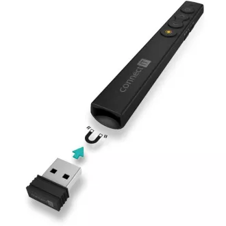 CONNECT IT laserové ukazovátko rechargeable, čierna