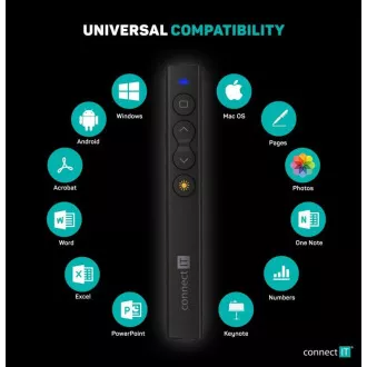 CONNECT IT laserové ukazovátko rechargeable, čierna