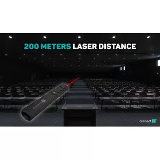 CONNECT IT laserové ukazovátko rechargeable, čierna