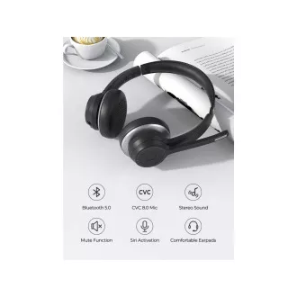 MPOW HC5 Business headset - bezdrôtové slúchadlá, čierna