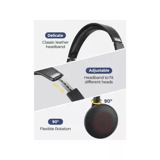 MPOW HC5 Business headset - bezdrôtové slúchadlá, čierna
