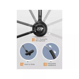 MPOW 323 Business headset - čierna