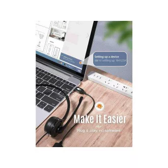 MPOW 323 Business headset - čierna
