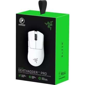RAZER myš DeathAdder V3 Pro, optická, bezdrôtová, biela