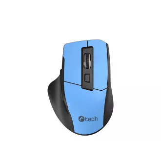 C-TECH myš Ergo WLM-05, bezdrôtová, 1600DPI, 6 tlačidiel, USB nano receiver, modrá