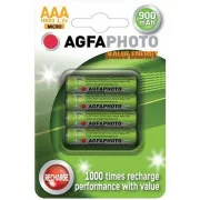 AgfaPhoto nabíjací NiMH batéria AAA, 900mAh, blister 4ks
