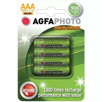 AgfaPhoto nabíjací NiMH batéria AAA, 900mAh, blister 4ks