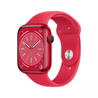 APPLE Watch Series 8 GPS 45mm (PRODUCT) RED Aluminium Case with RED Sport Band - Regular