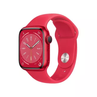 APPLE Watch Series 8 GPS 41mm (PRODUCT) RED Aluminium Case with RED Sport Band - Regular