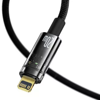 Baseus Explorer Series dátový kábel USB-C/Lightning s inteligentným vypnutím 20 W 1m čierna