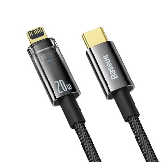 Baseus Explorer Series dátový kábel USB-C/Lightning s inteligentným vypnutím 20 W 2m čierna