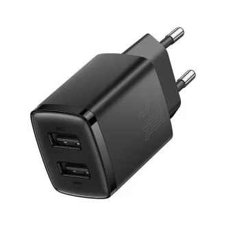 Baseus kompaktná nabíjačka 2U 10.5W čierna
