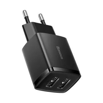 Baseus kompaktná nabíjačka 2U 10.5W čierna