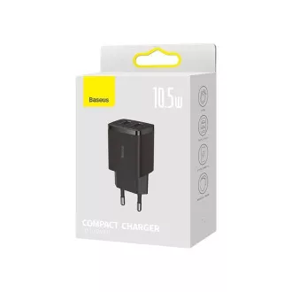 Baseus kompaktná nabíjačka 2U 10.5W čierna