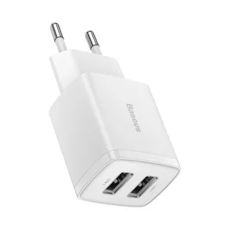 Baseus kompaktná nabíjačka 2U 10.5W biela Baseus kompaktná nabíjačka 2U 10.5W biela