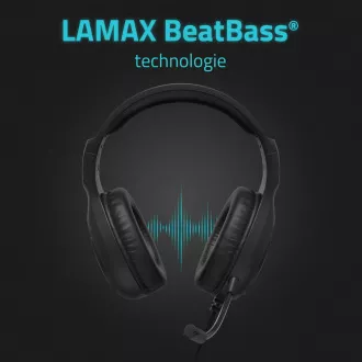 LAMAX Heroes Guard1 - náhlavné slúchadlá - čierna LAMAX Heroes Guard1 - náhlavné slúchadlá - čierna