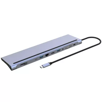 PremiumCord MST Dokovacia stanica USB-C Full Size vhodná pod notebook