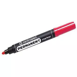 Značkovač Centropen 8566 permanent červený valcový hrot 2,5mm Značkovač Centropen 8566 permanent červený valcový hrot 2,5mm