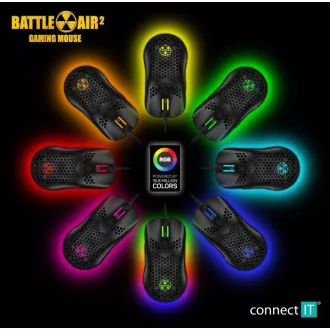 CONNECT IT BATTLE AIR 2 profesionálna optická herná myš + SW, 12800 DPI, čierna CONNECT IT BATTLE AIR 2 profesionálna optická herná myš + SW, 12800 DPI, čierna