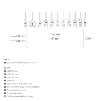 DICOTA USB-C/USB-A 11-in-1 Docking Station HDMI