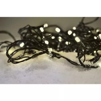 Solight LED vonkajšia vianočná reťaz, 100 LED, 10m, prívod 3m, 8 funkcií, časovač, IP44, teplá biela