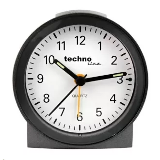 TechnoLine Modell G analógový budík, strieborný