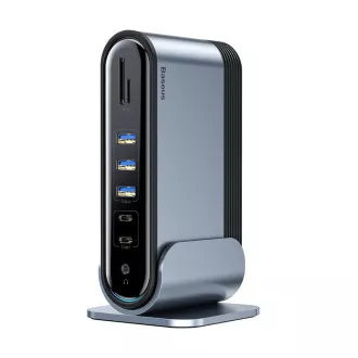 Baseus dokovacia stanica 17v1 na premietanie 3 obrazoviek s USB-C pripojením (CN+EU+UK redukcia do zásuvky), sivá Baseus dokovacia stanica 17v1 na premietanie 3 obrazoviek s USB-C pripojením (CN+EU+UK redukcia do zásuvky), sivá