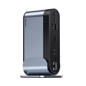 Baseus dokovacia stanica 17v1 na premietanie 3 obrazoviek s USB-C pripojením (CN+EU+UK redukcia do zásuvky), sivá Baseus dokovacia stanica 17v1 na premietanie 3 obrazoviek s USB-C pripojením (CN+EU+UK redukcia do zásuvky), sivá