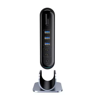 Baseus dokovacia stanica 17v1 na premietanie 3 obrazoviek s USB-C pripojením (CN+EU+UK redukcia do zásuvky), sivá Baseus dokovacia stanica 17v1 na premietanie 3 obrazoviek s USB-C pripojením (CN+EU+UK redukcia do zásuvky), sivá