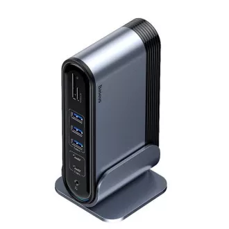 Baseus dokovacia stanica 17v1 na premietanie 3 obrazoviek s USB-C pripojením (CN+EU+UK redukcia do zásuvky), sivá Baseus dokovacia stanica 17v1 na premietanie 3 obrazoviek s USB-C pripojením (CN+EU+UK redukcia do zásuvky), sivá