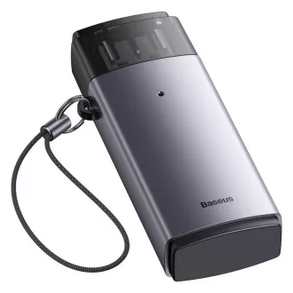 Baseus čítačka pamäťových kariet Lite Series USB-A/SD, microSD, sivá